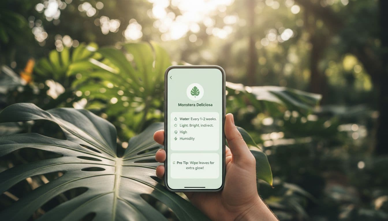 AI Plant Scan identifying a plant from a photo in the FlorAI app